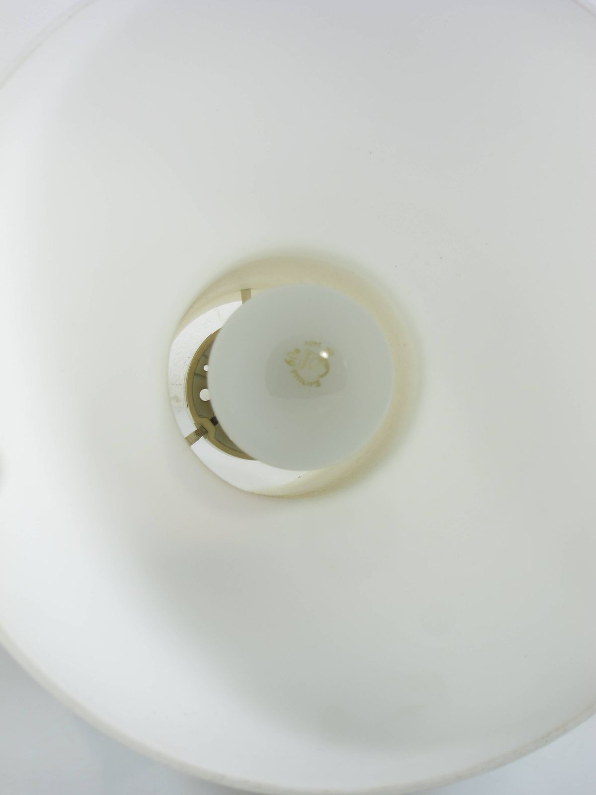 Large Opaline Glass Pendant Lamp, Limburg Lighting, 1970s photo vinterior