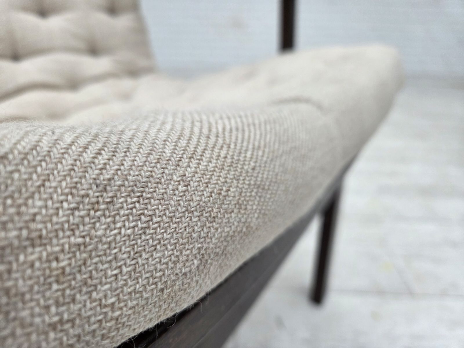1970s, Scandinavian Armchair, Furniture Wool, Dark Beech Wood. photo 570.0