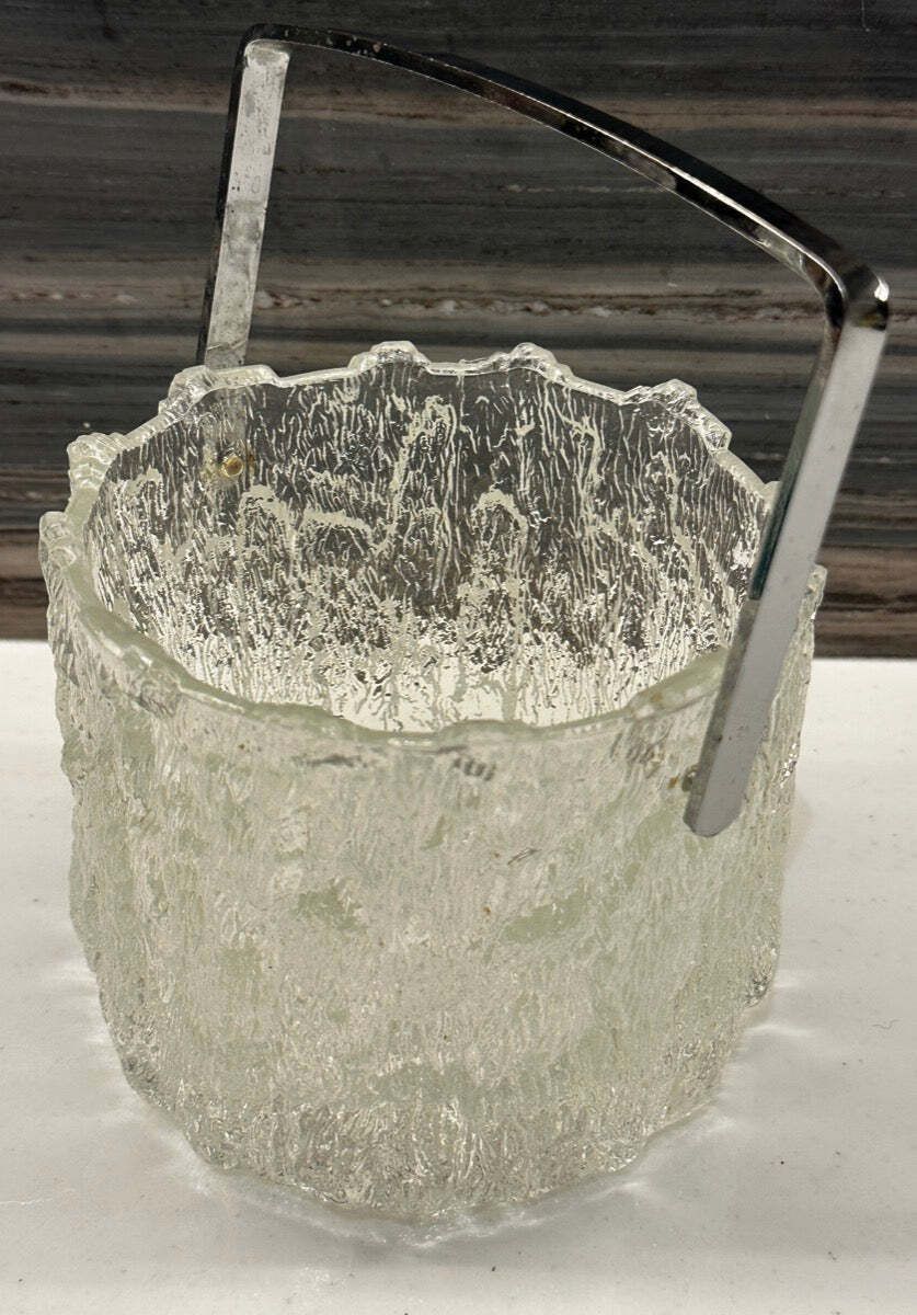 125.0 1970s Swedish Iittala "Seita" Series Frosted Ice Bucket By Tapio Wirkkala photo