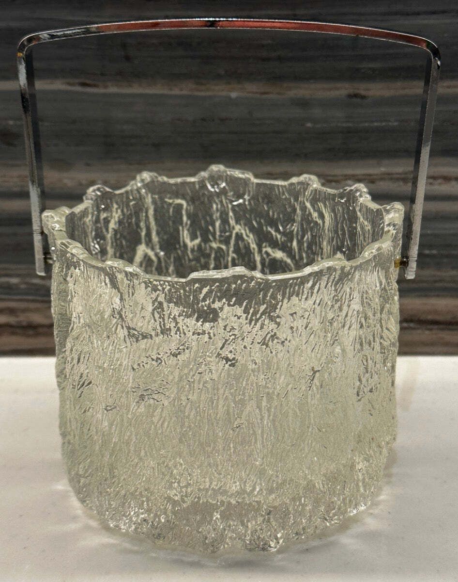 photo buy 1970s Swedish Iittala "Seita" Series Frosted Ice Bucket By Tapio Wirkkala