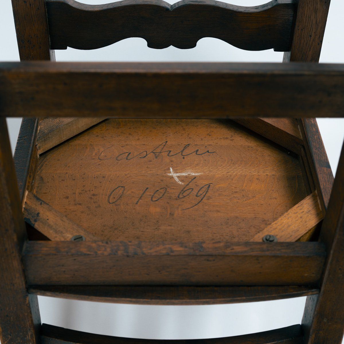 Spanish Walnut Hand Carved Dining Chairs, 1969, Set Of 6 photo 2902.0