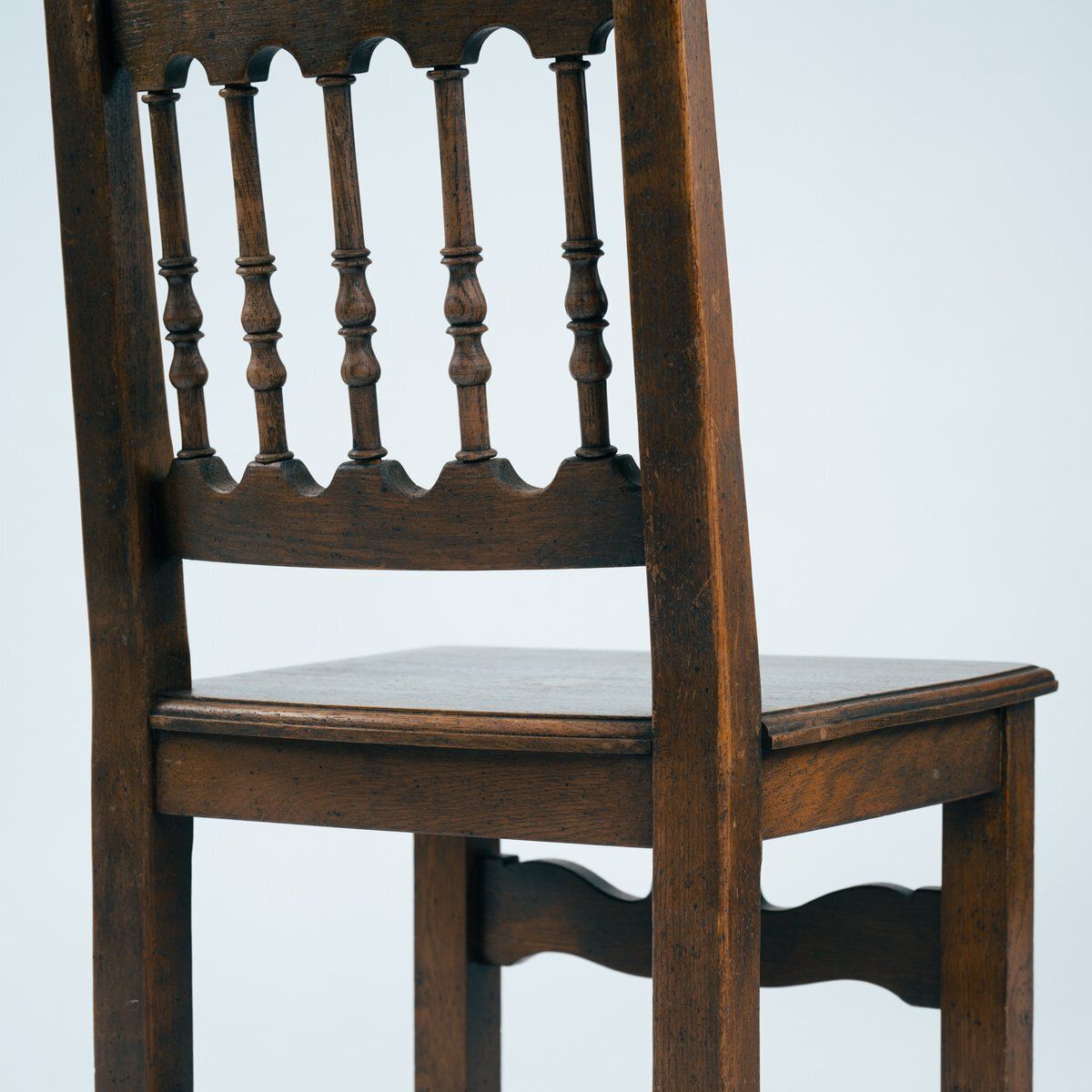 Spanish Walnut Hand Carved Dining Chairs, 1969, Set Of 6 photo vinterior