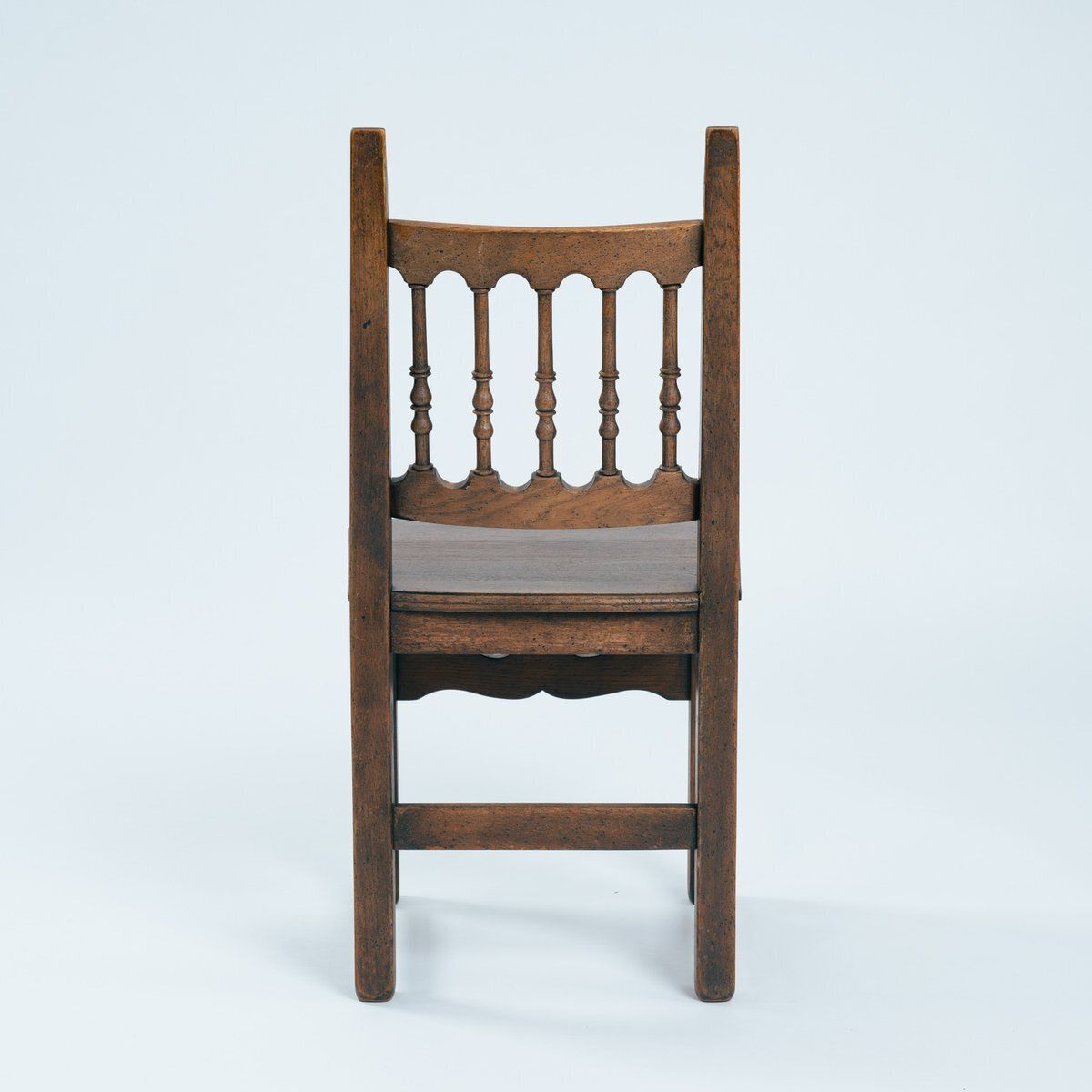 Furniture Spanish Walnut Hand Carved Dining Chairs, 1969, Set Of 6 photo