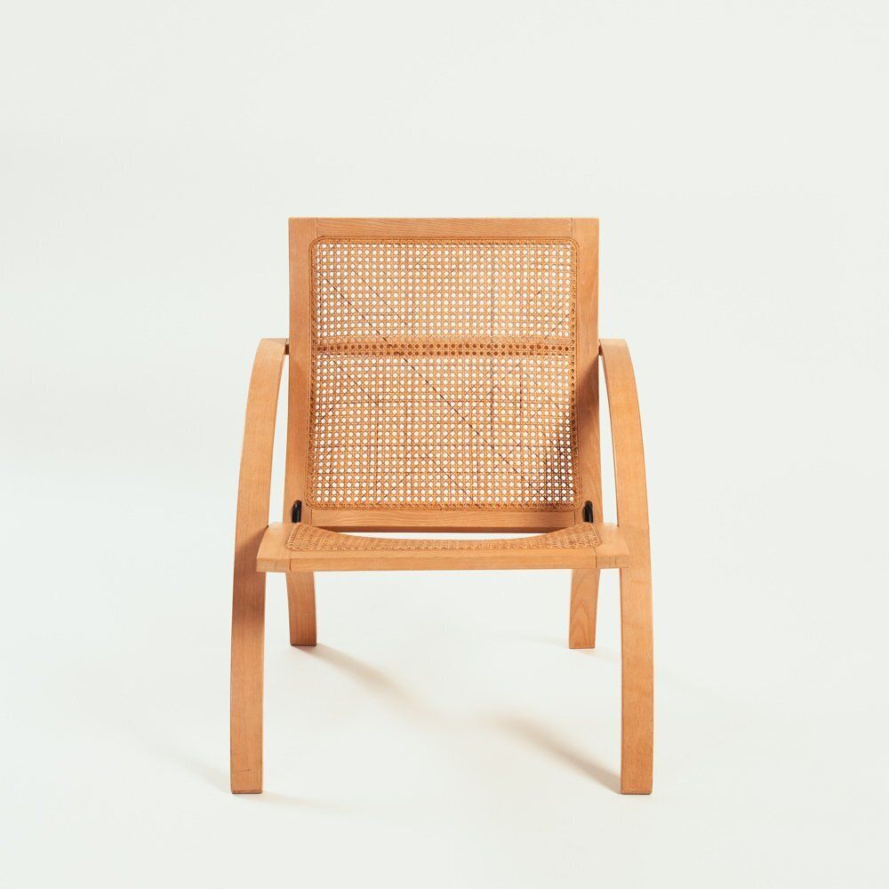 Folding Chair In Rattan And Wood By Gijs Bakker For Catelijn, Netherlands 1976 photo for sale