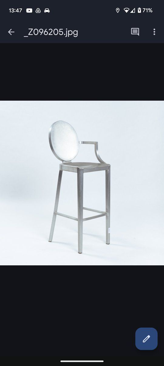 Kong One Arm Aluminium Barstool By Philippe Starck For Emeco, 1980s photo buy