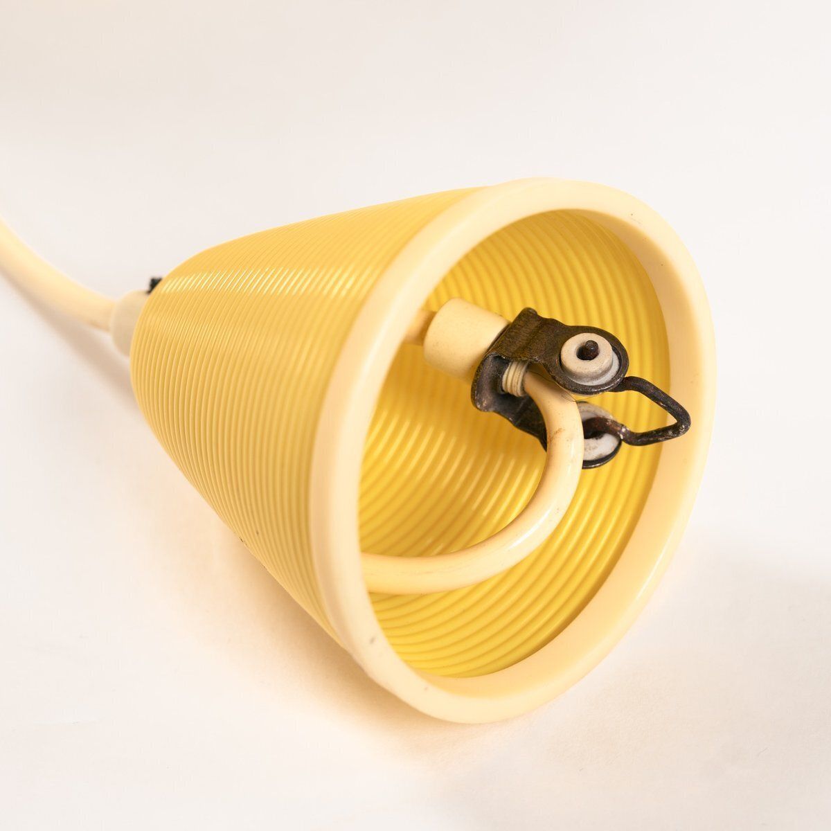 Yellow Cellulose Pendant Lamp By A.R.P And Rotaflex, 1970s photo 390.0