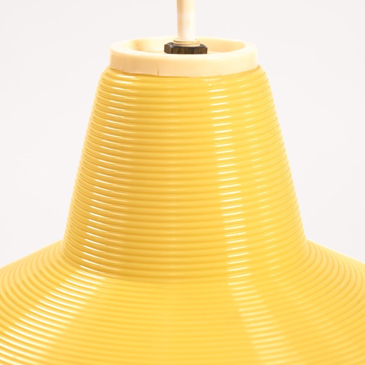 photo furniture Yellow Cellulose Pendant Lamp By A.R.P And Rotaflex, 1970s
