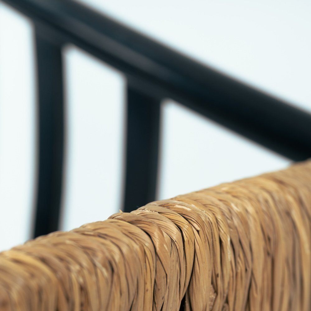 Italian Ebonised Straw Webbing Highback Side Chair In Style Of Chiavari, 1970s photo vinterior