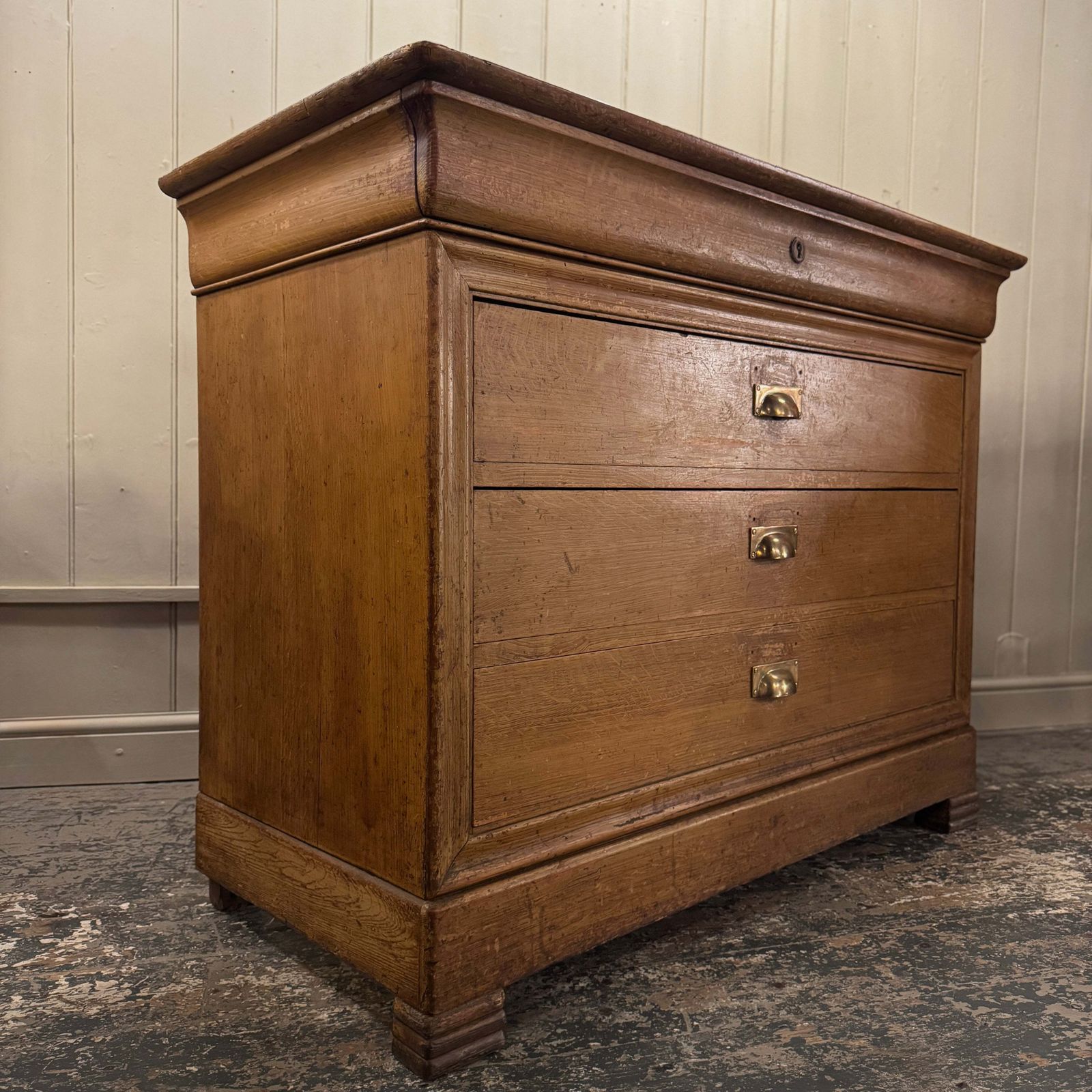 Louis Philippe Scumble Glazed Chest Of Drawers. photo furniture