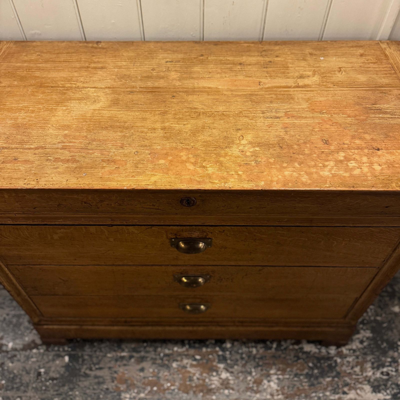 Louis Philippe Scumble Glazed Chest Of Drawers. photo for sale