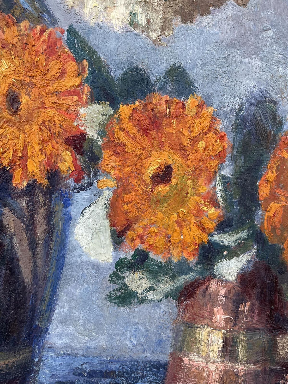 G. Gagneau, Composition With Dahlias And Gerberas photo for sale
