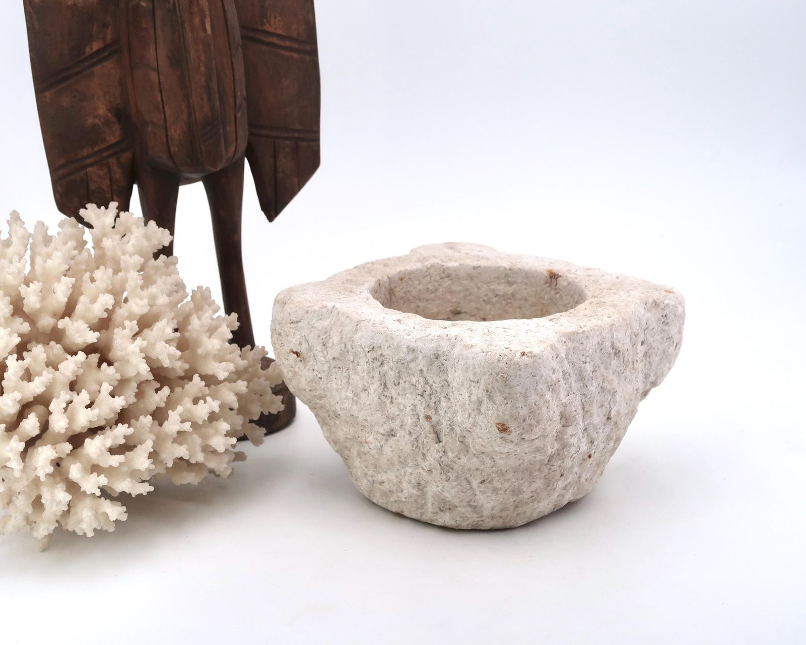 French Antique Stone Mortar   19th Century / France, Wabi Sabi, Rustic, Country, Primitive, Farmhouse, Home Decor, Brutalist Kitchen photo vintage