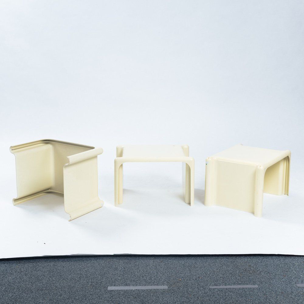 Space Age Scagno Coffee Tables By Giotto Stoppino For Elco, 1970s, Set Of 3 photo for sale