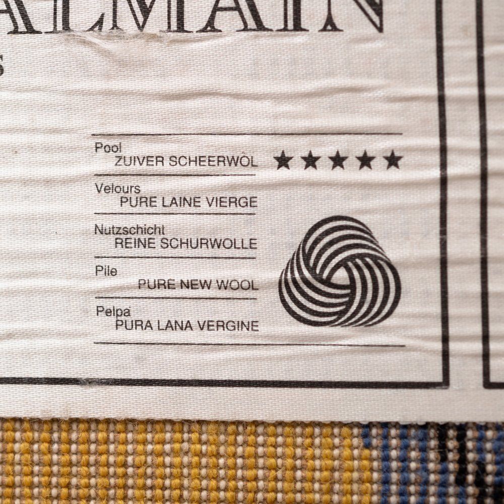 photo vintage Postmodern Art Rug By Pierre Baldain For Neder, Belgium