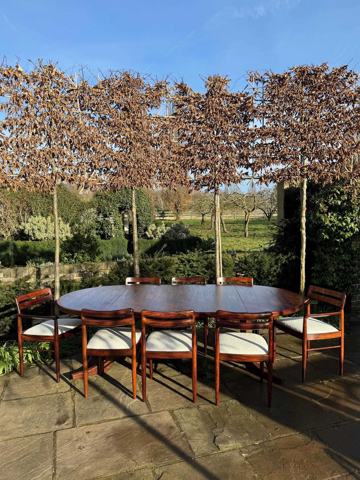 Danish Rosewood Dining Table And Eight Rosewood Chairs By H W Klein For Bramin 1960s   Pending A10 Certificate photo furniture