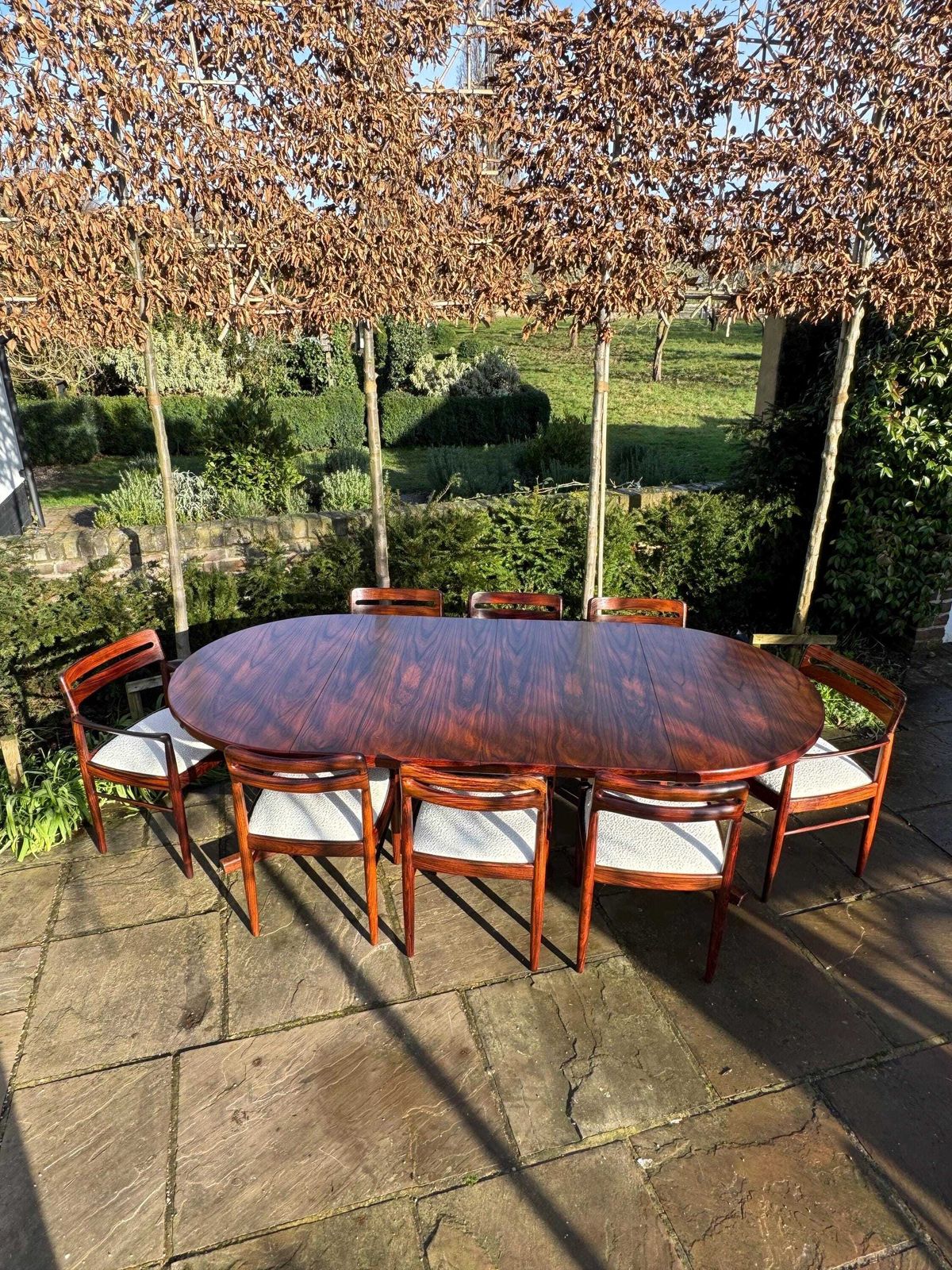 Danish Rosewood Dining Table And Eight Rosewood Chairs By H W Klein For Bramin 1960s   Pending A10 Certificate photo vintage