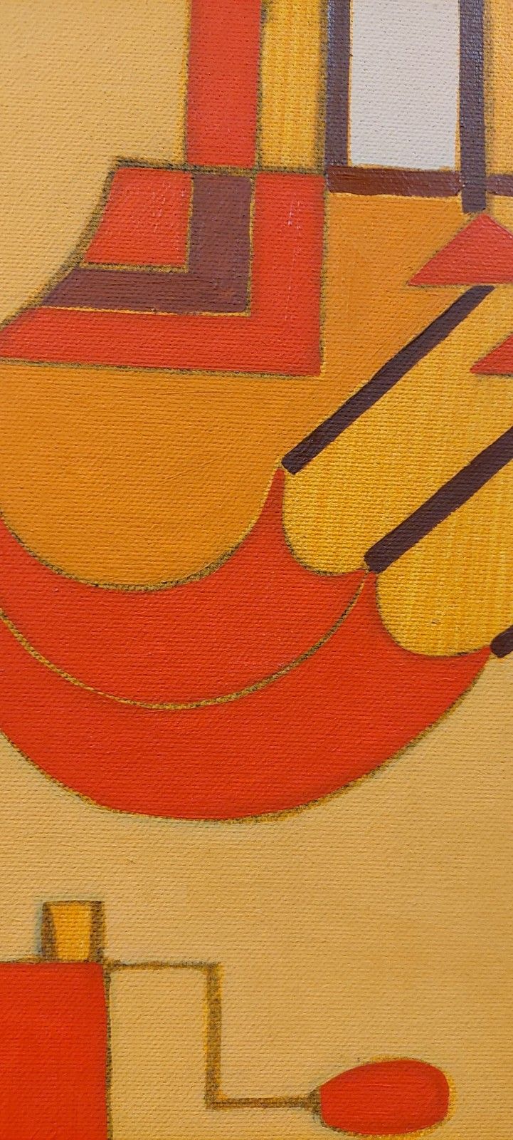 Franco Balleri 1977 Abstract Painting Oil On Canvas 80x60 photo Art