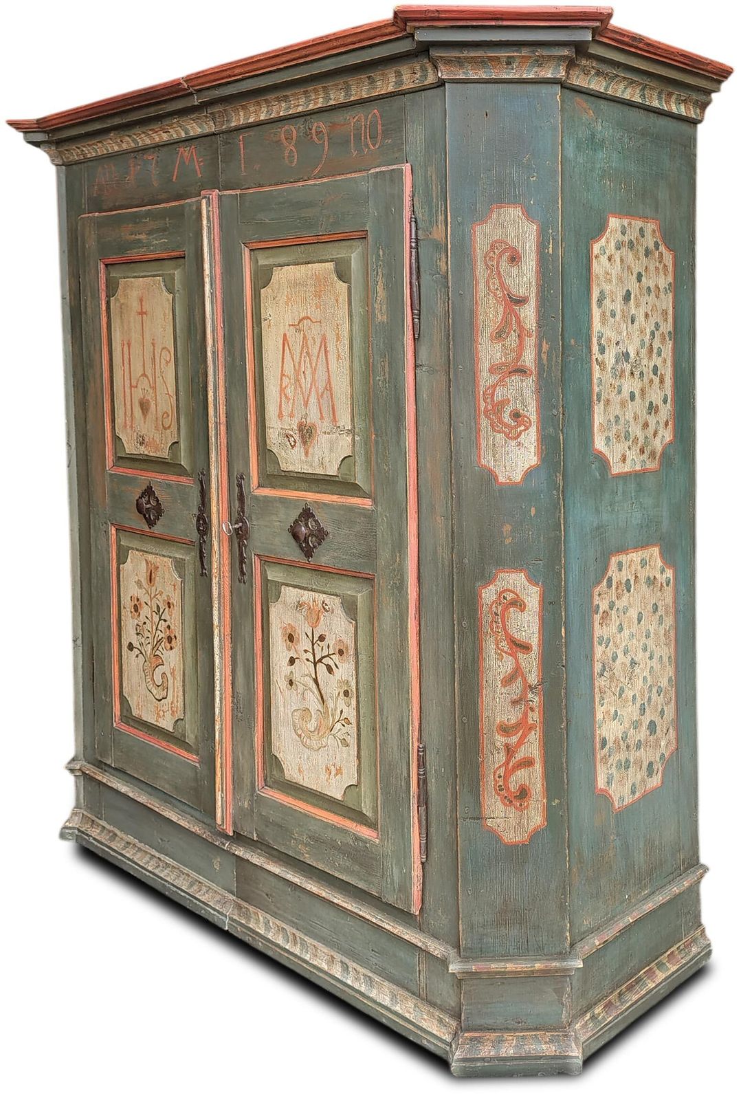 Painted Tyrolean Wardrobe, 1700s photo 3700.0