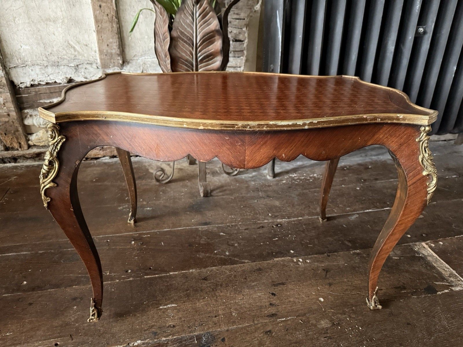 French Antique Kingswood Bronze Gilt Serpentine Occasional Centre Table 1880c photo buy