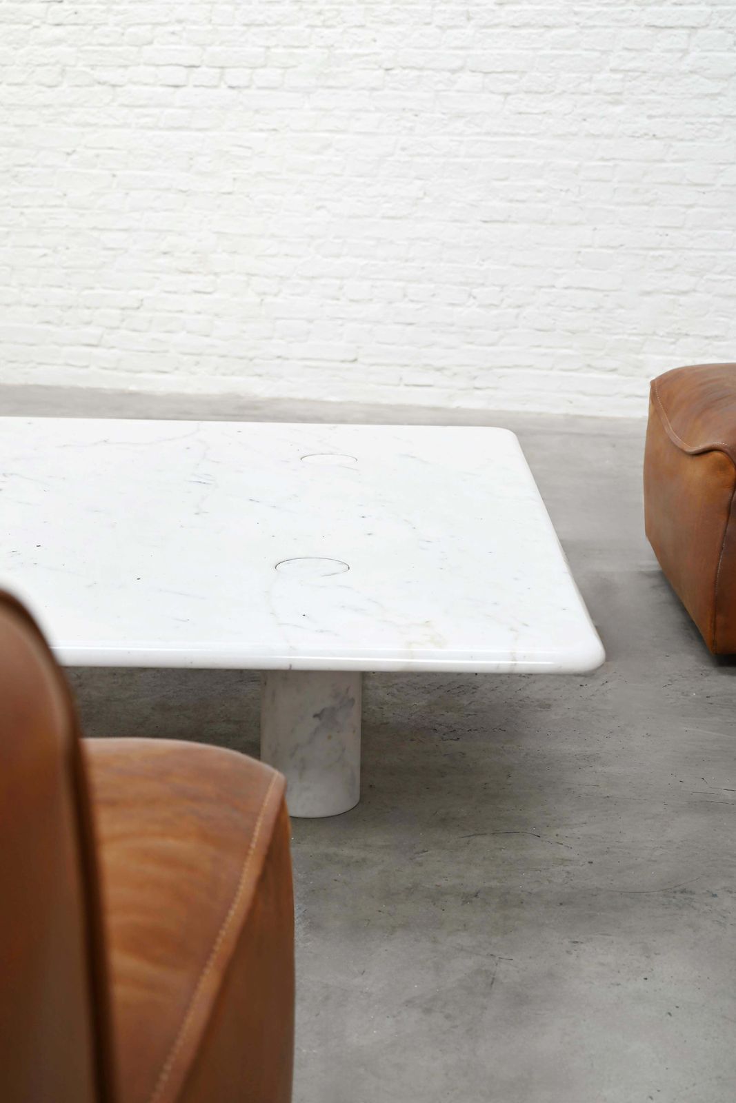 Angelo Mangiarotti Carrara Marble Coffee Table, Italy 1970's photo buy