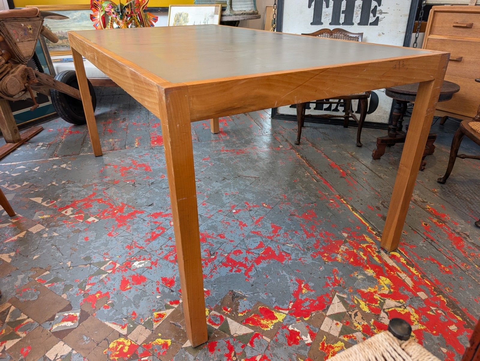 1970s Industrial Artists Desk Or Work Table. Vintage/Kitchen/Retro photo buy