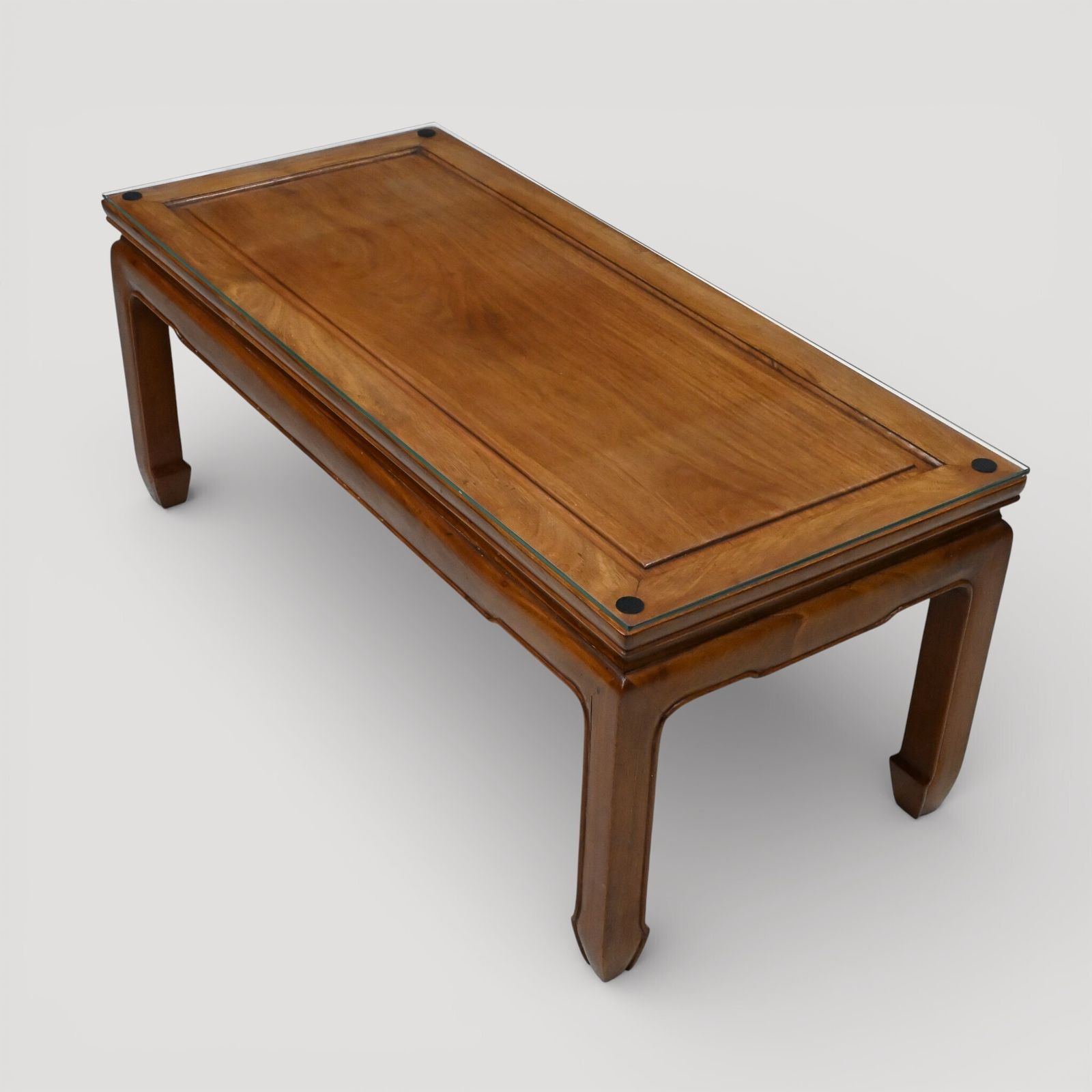 Chinese Style Coffee Table Inset Glass Top Carvings Kang Free Uk Delivery photo for sale