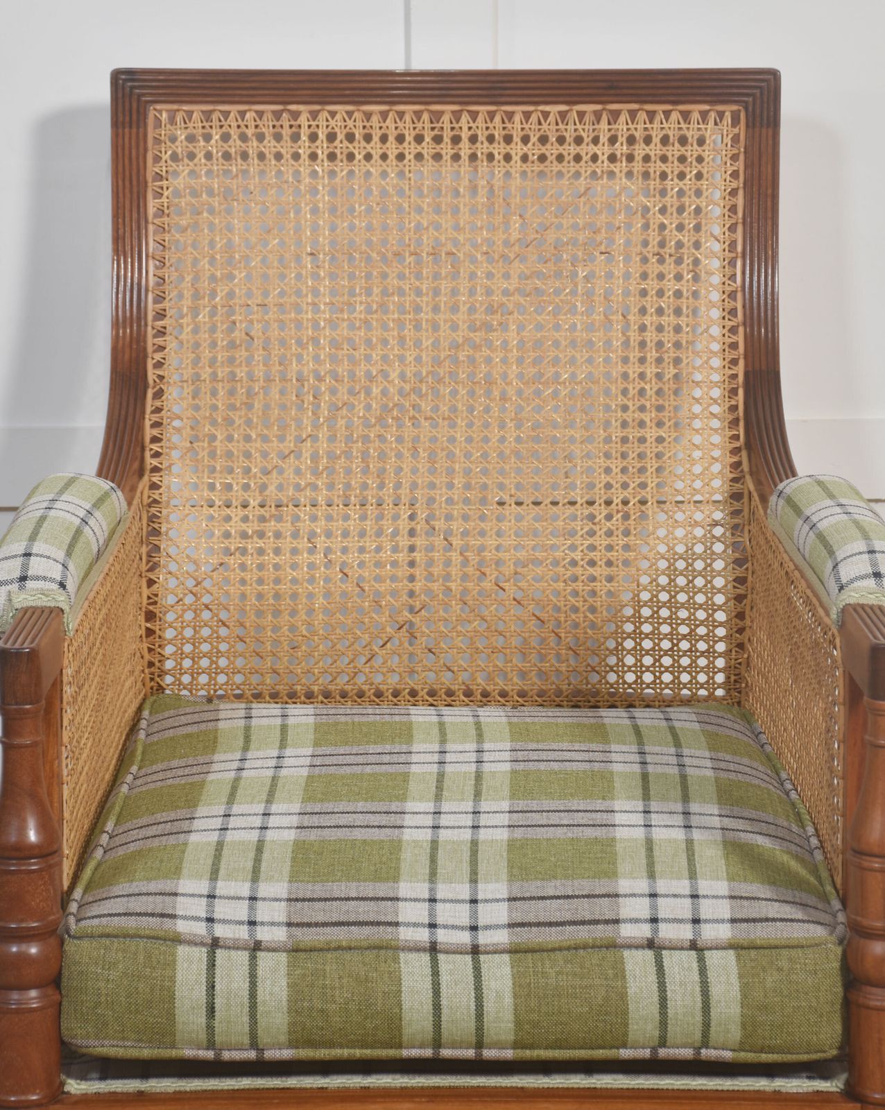 Distinguished Mahogany Bergère Armchair photo vintage