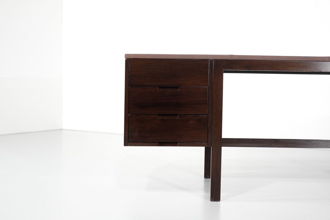 Desk " Canaan " In Wood And Leather By Marcel Breuer For Gavina, Italy 1950s. photo buy