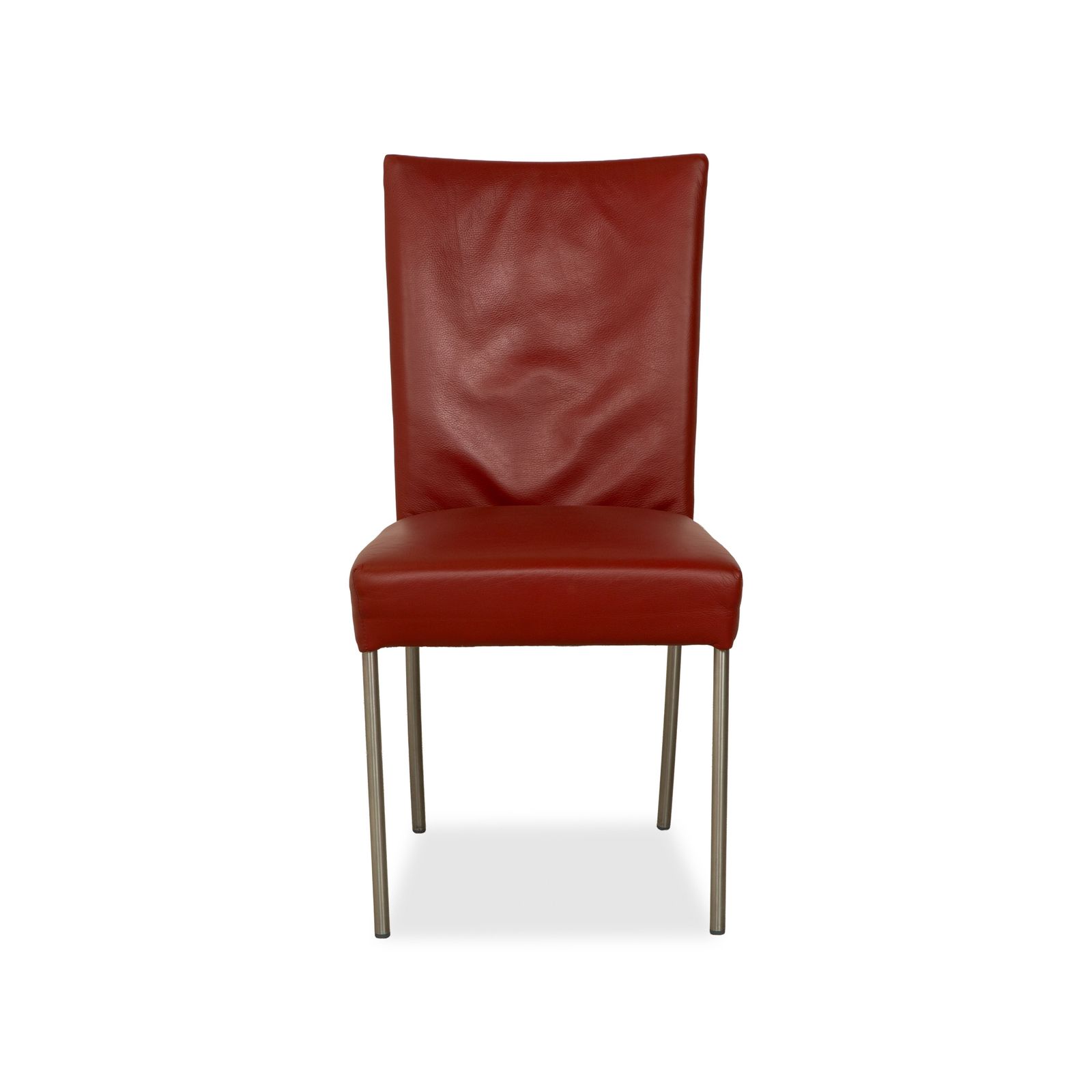 photo for sale Set Of 6 Bert Plantagie Felp Leather Chairs Red Bordeaux Wine