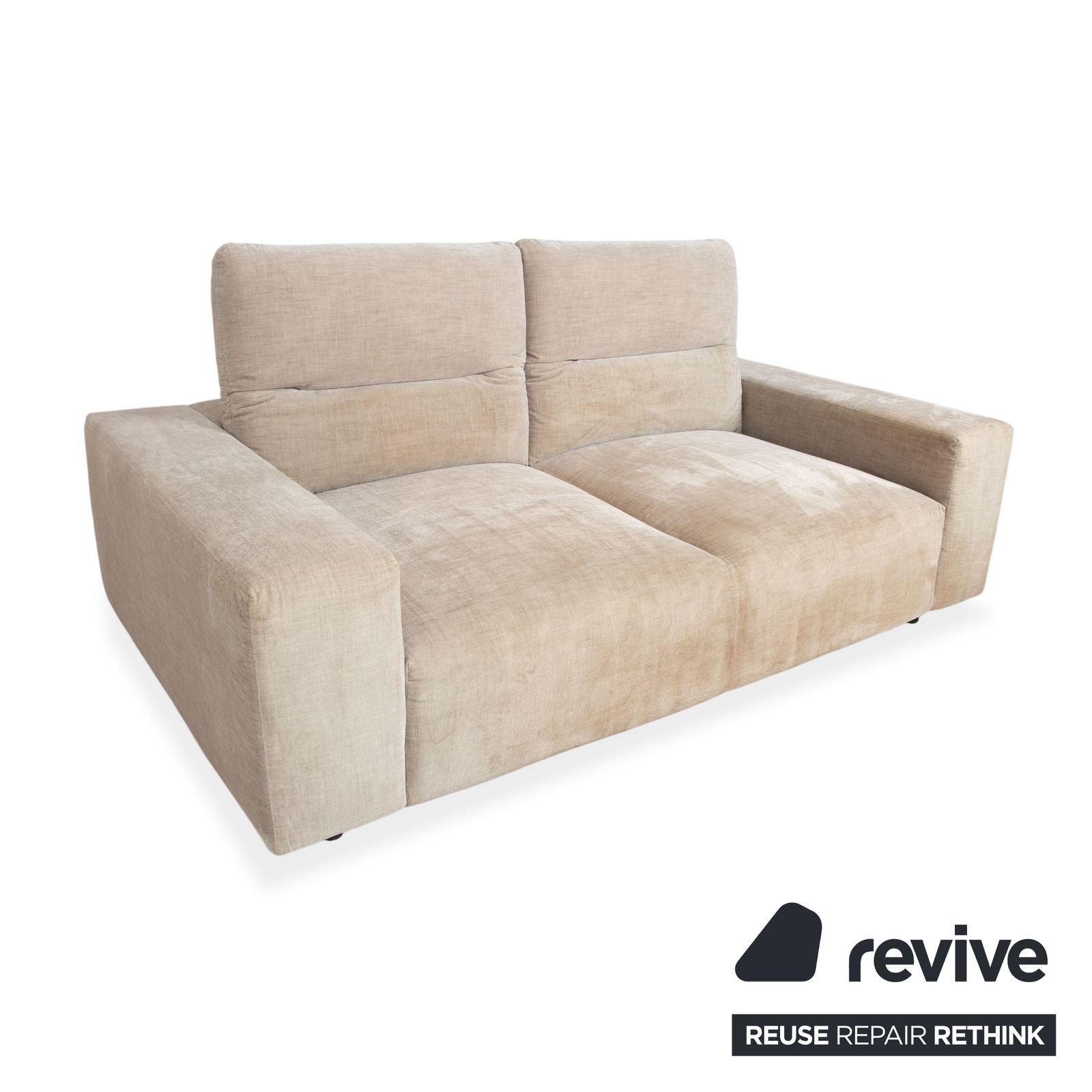 Canapé BoConcept Hampton 2 places en tissu beige, fonction manuelle photo Mobilier