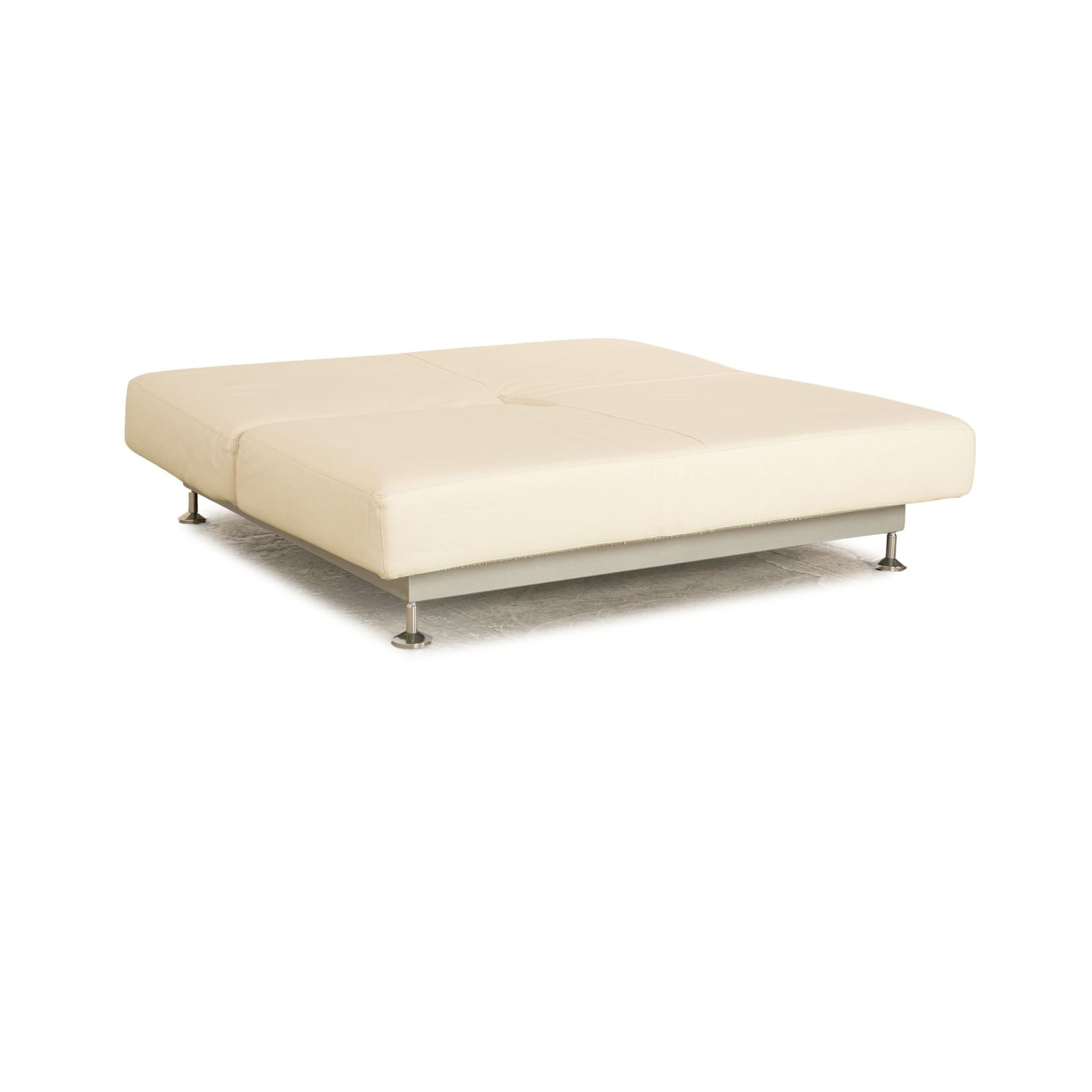 Edra Damier Leather Two Seater Cream Sofa Manual Function Sleep Function photo for sale