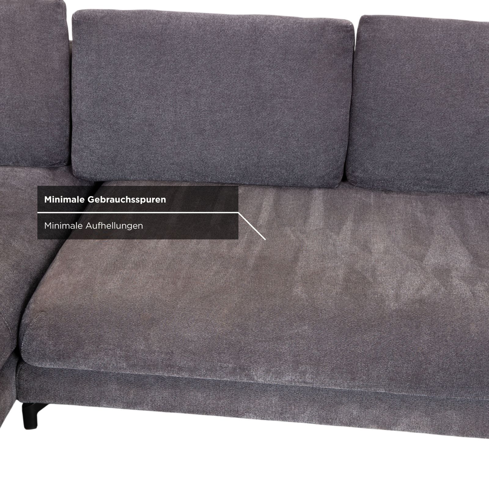 Canapé d'angle Rolf Benz Nuvola en tissu, gris anthracite photo buy