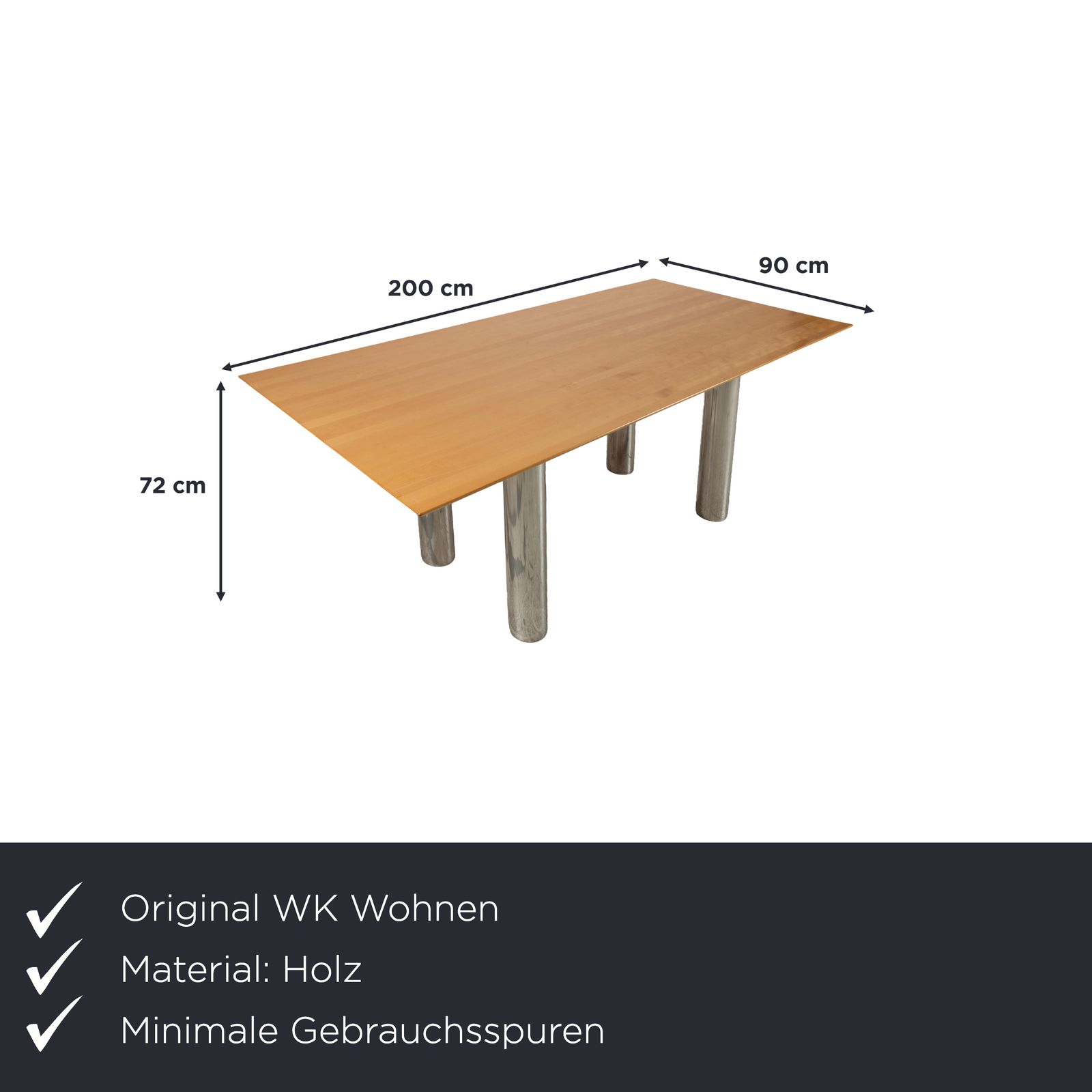 Table à manger Wk Wohnen WK 888 en bois brun photo furniture