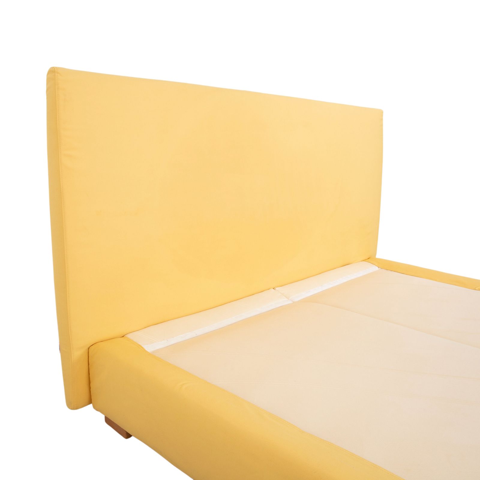 Lit Ligne Roset Anna en tissu, crème et jaune photo vinterior