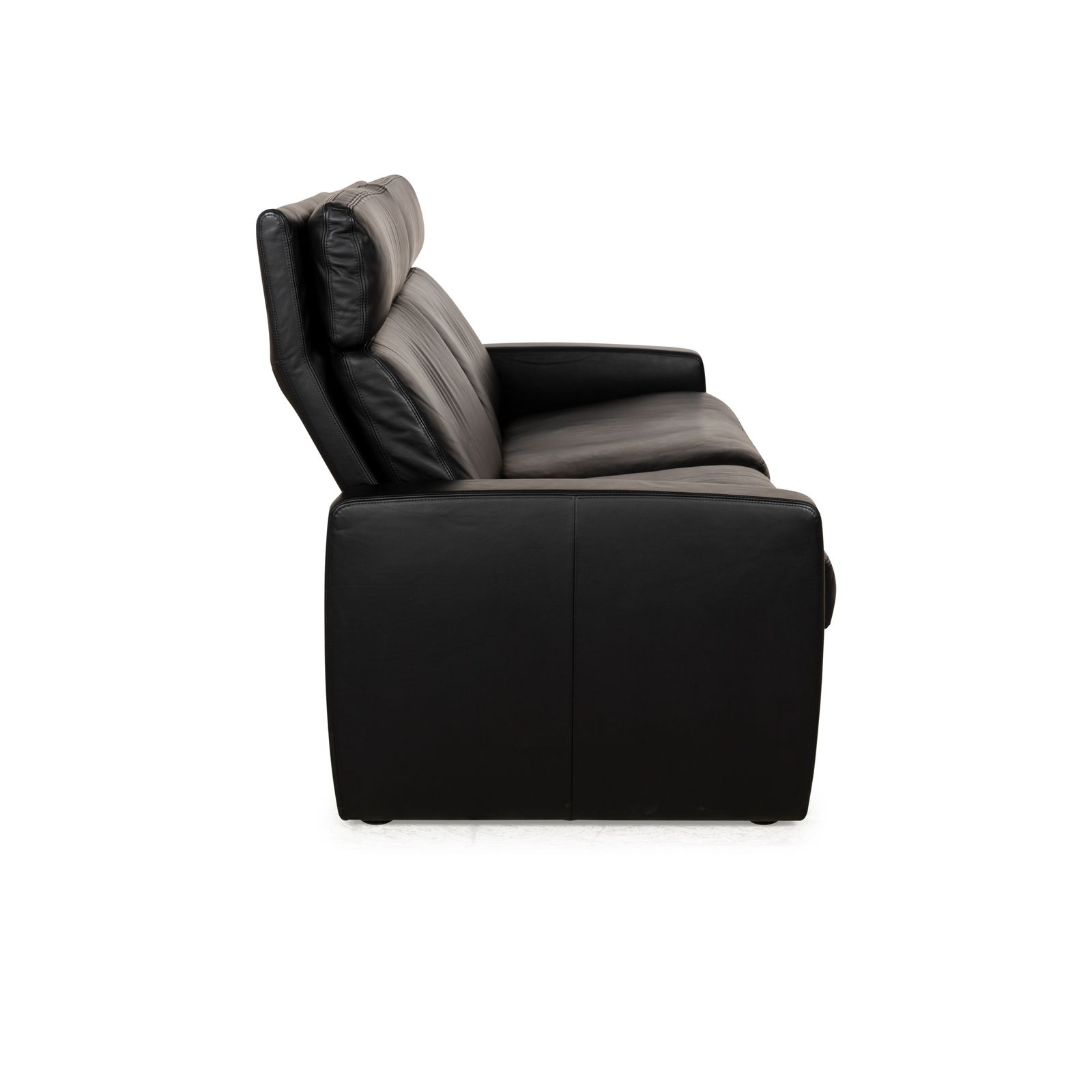 photo furniture Canapé 3 places Erpo Just Relax en cuir noir, à fonction manuelle