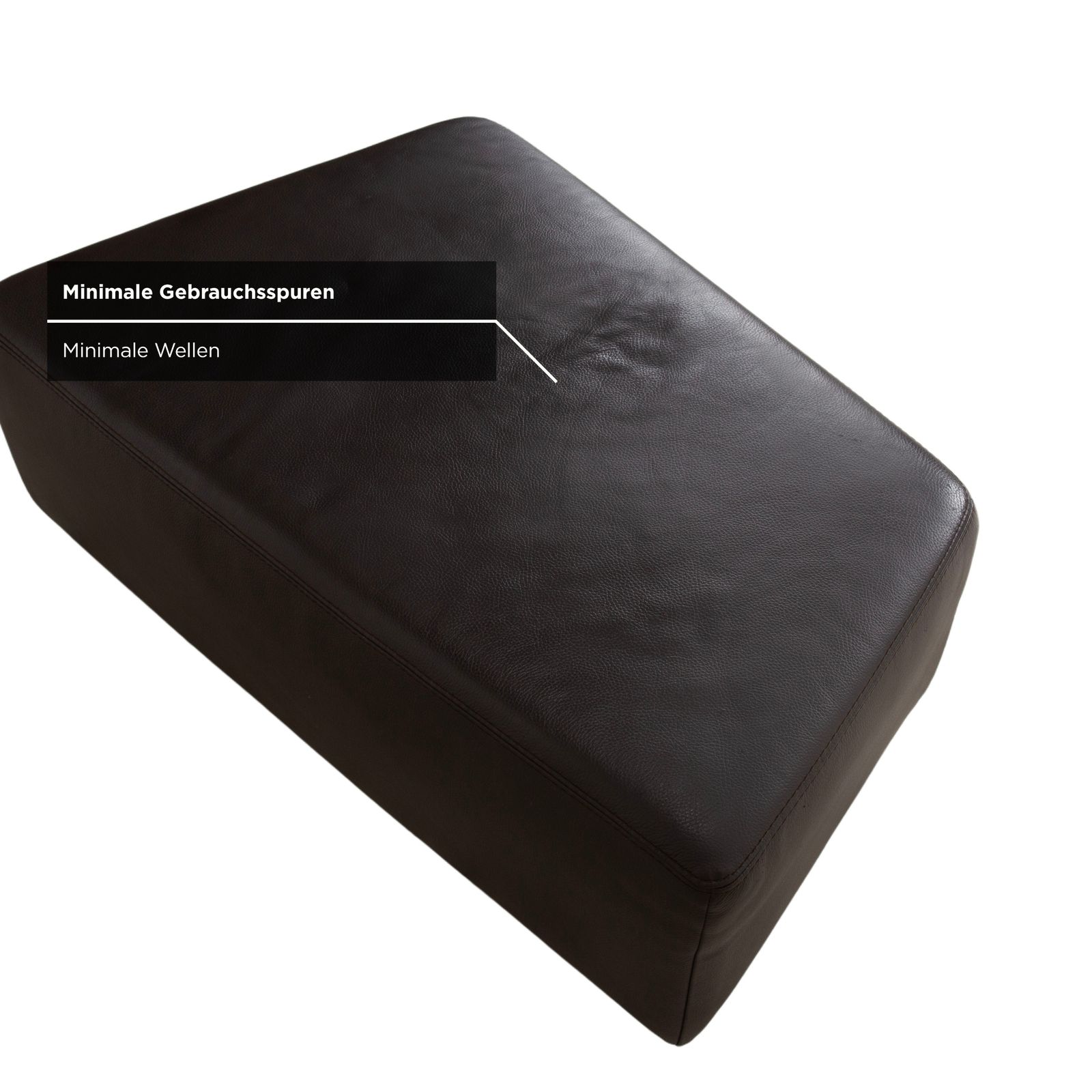 Pouf Ewald Schillig en cuir marron photo Mobilier