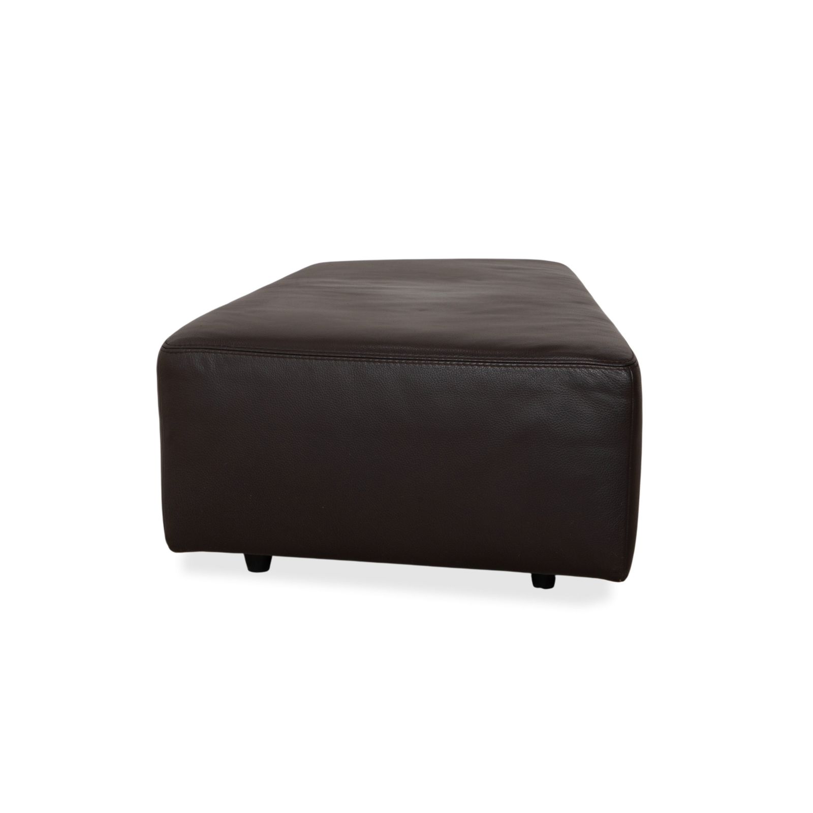 photo for sale Pouf Ewald Schillig en cuir marron