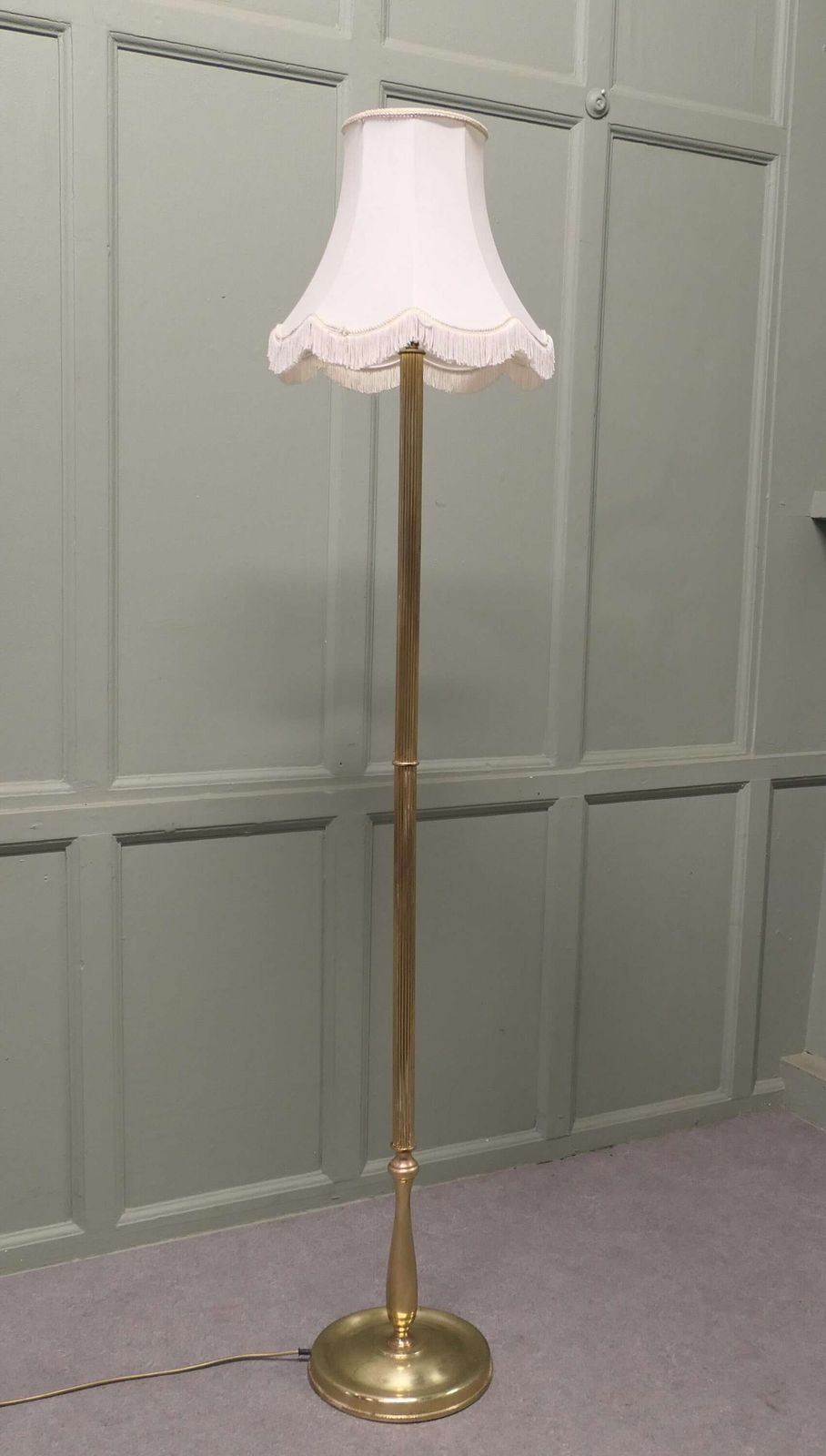 A Slender Column Brass Floor Lamp photo furniture