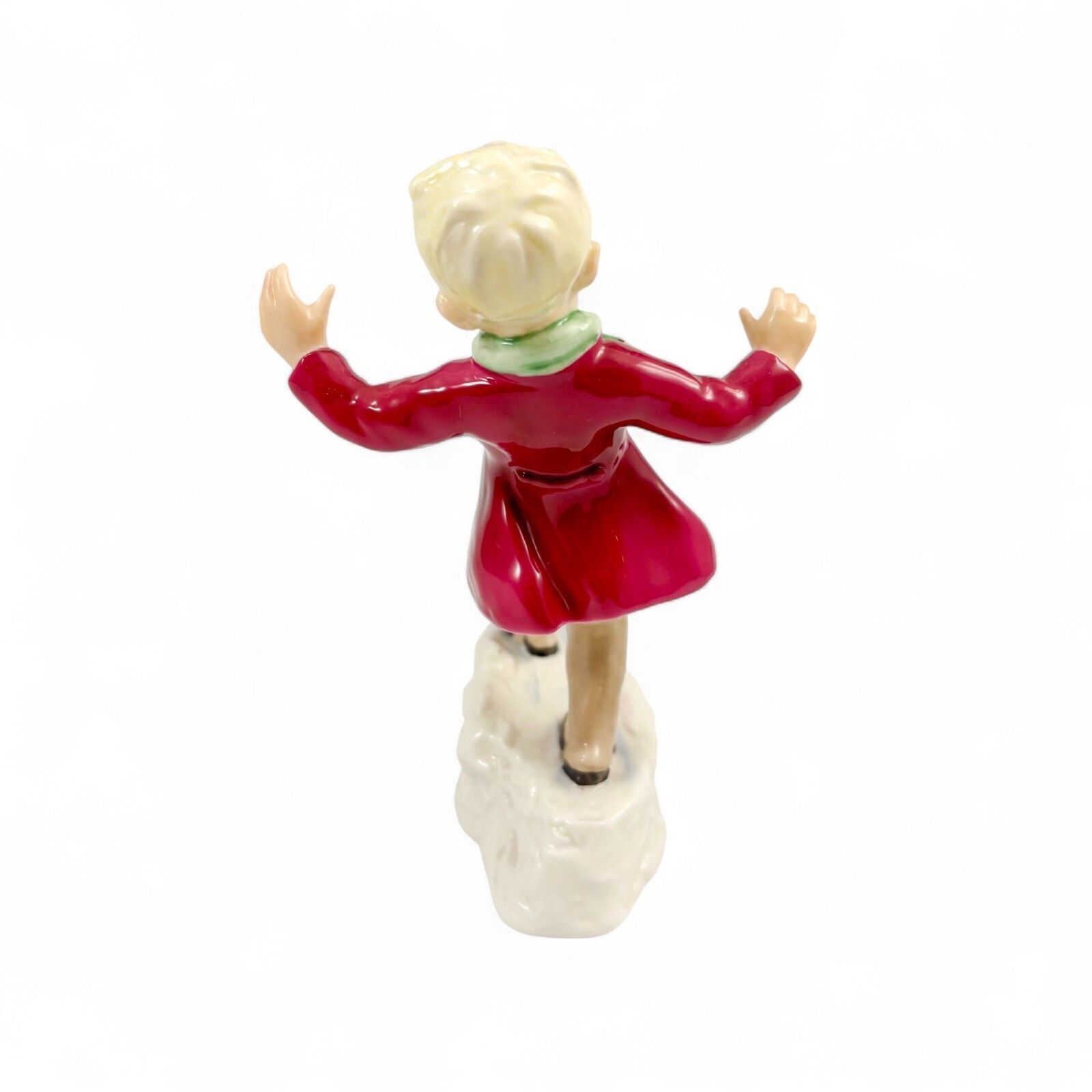 Royal Worcester Porcelain Ice Skating Child Figurine By F G Doughty Model 3452 photo for sale