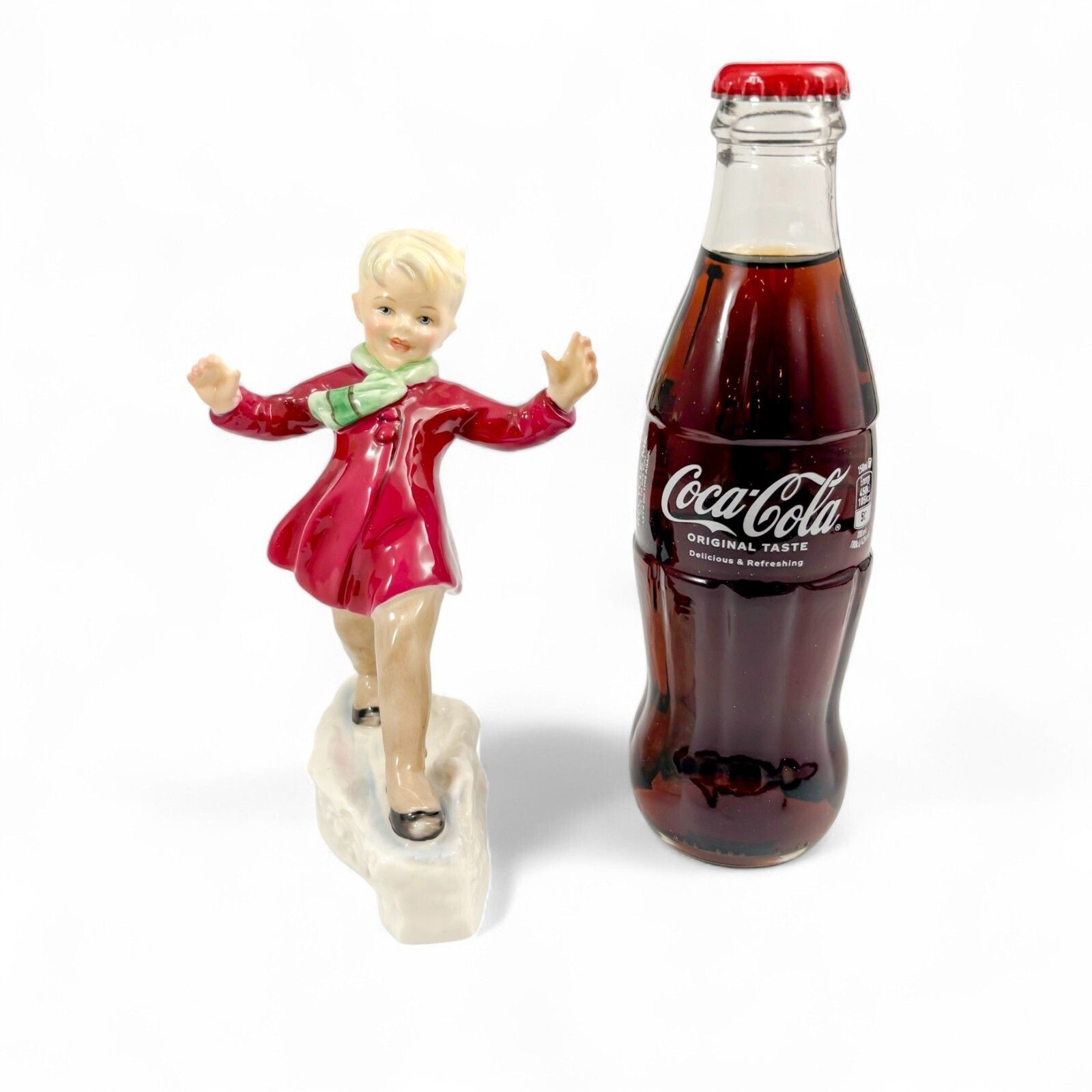 Royal Worcester Porcelain Ice Skating Child Figurine By F G Doughty Model 3452 photo 100.0