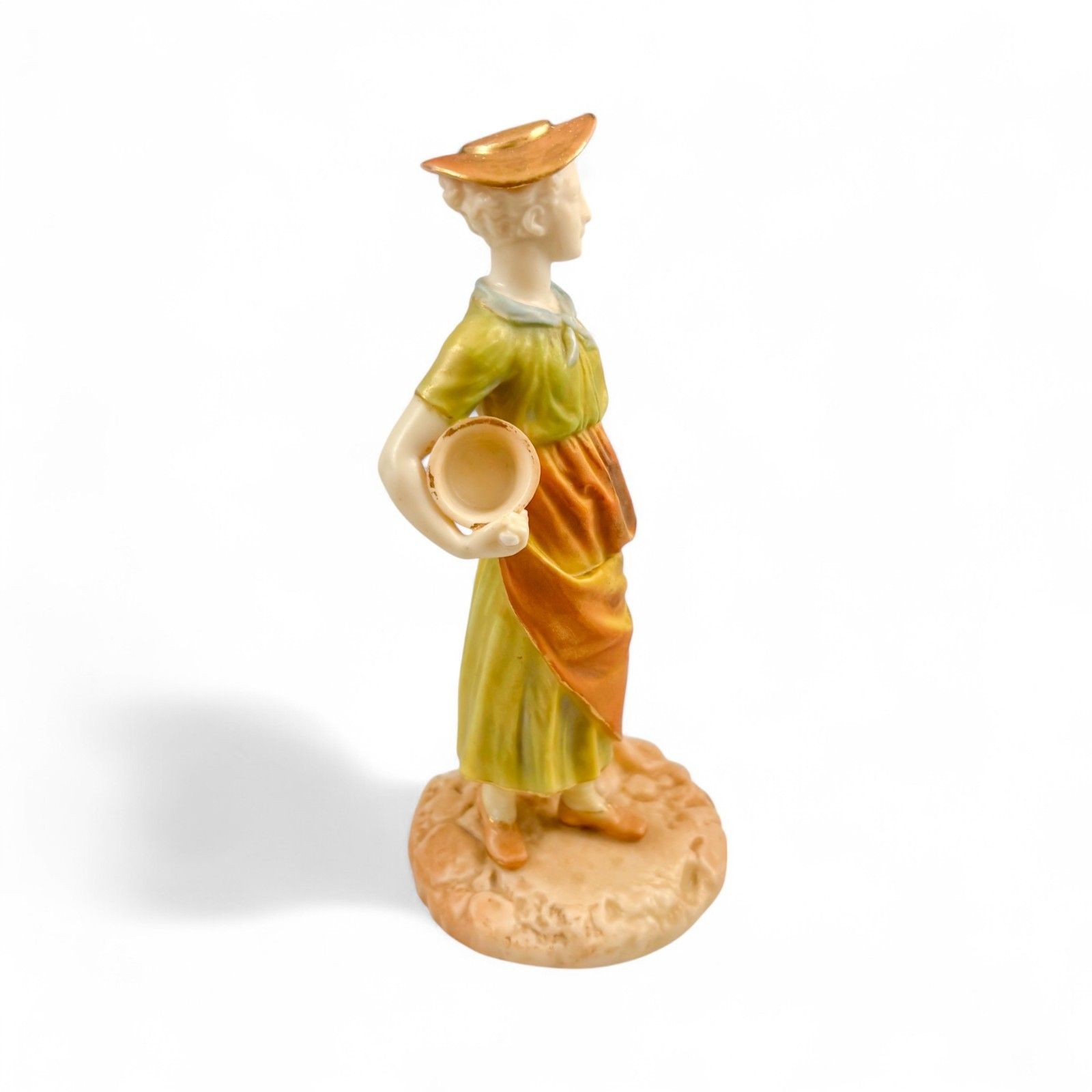 Victorian Royal Worcester Porcelain Figurine James Hadley, Rustic Girl, 1774 photo for sale