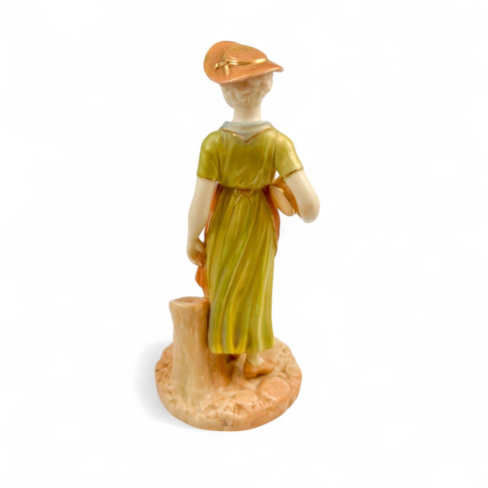 Victorian Royal Worcester Porcelain Figurine James Hadley, Rustic Girl, 1774 photo Home Decor