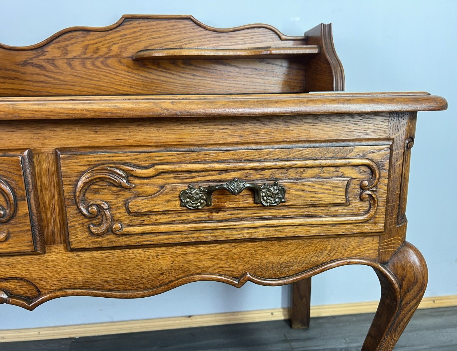 Bench Cabinet Vintage French Louis XVI Style Oak Carved Sideboard Lot 4807 photo buy