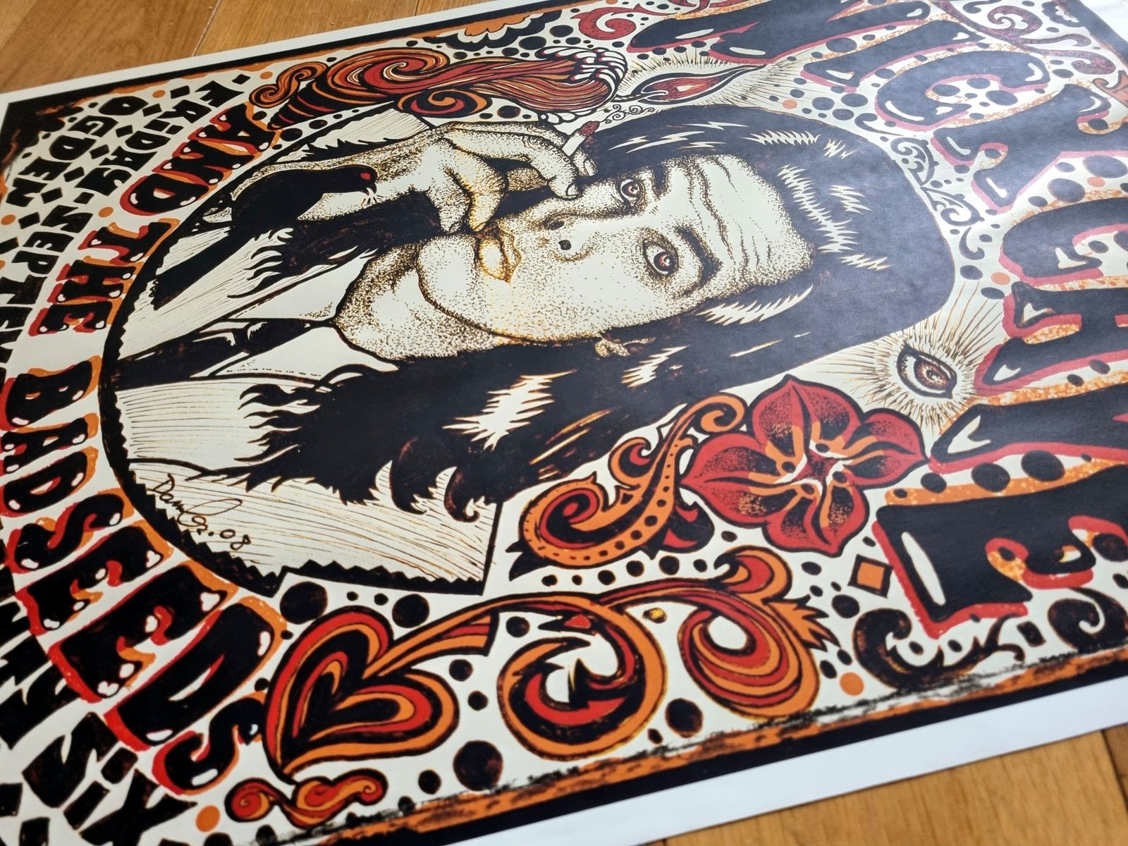 Concert Gig Poster Art, Nick Cave And The Bad Seeds, Limited Edition Boulder Show Print, 2000s Rock Memorabilia photo for sale