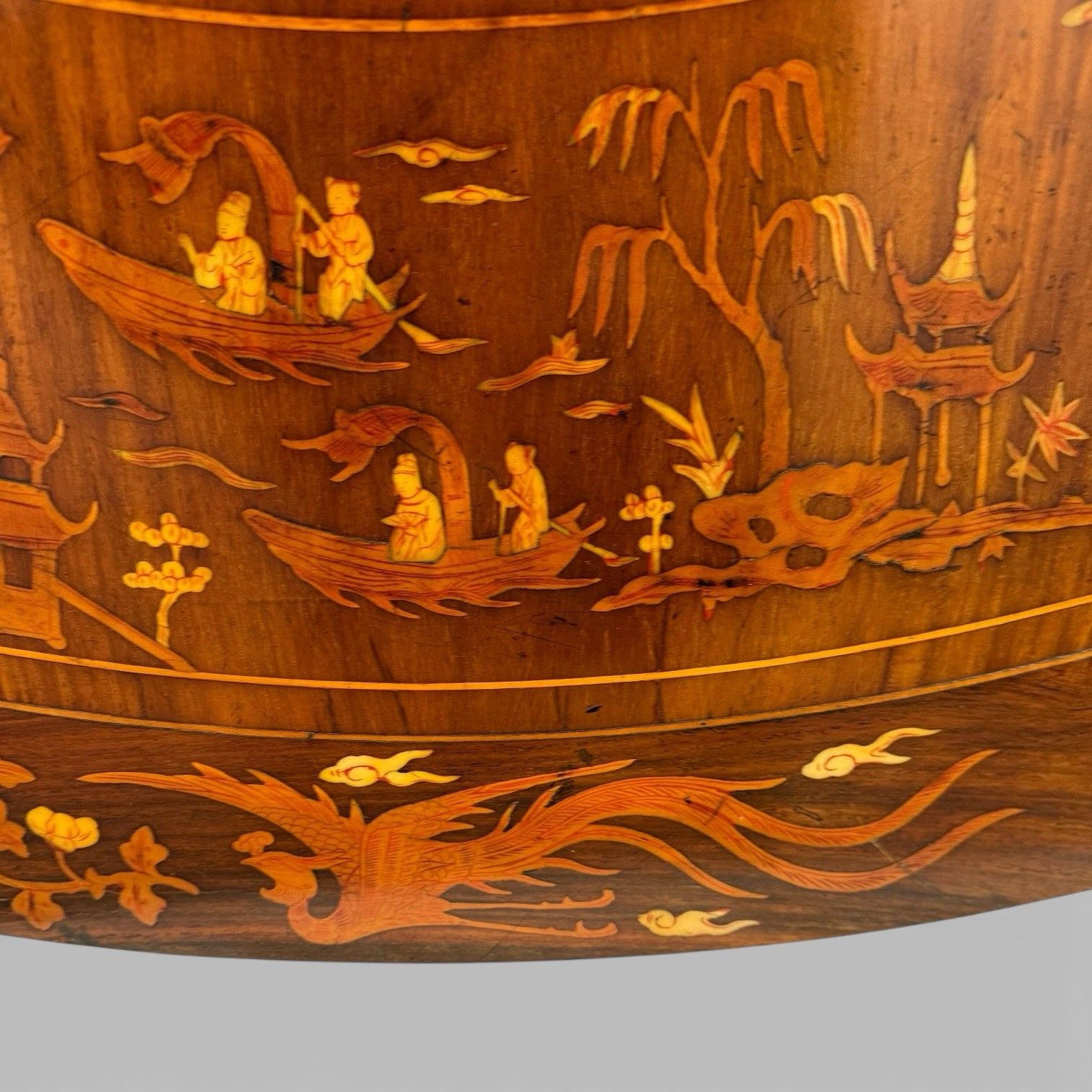 Furniture Antique Qing Chinese Export Rosewood Inlaid Centre Table By Edwards & Roberts photo