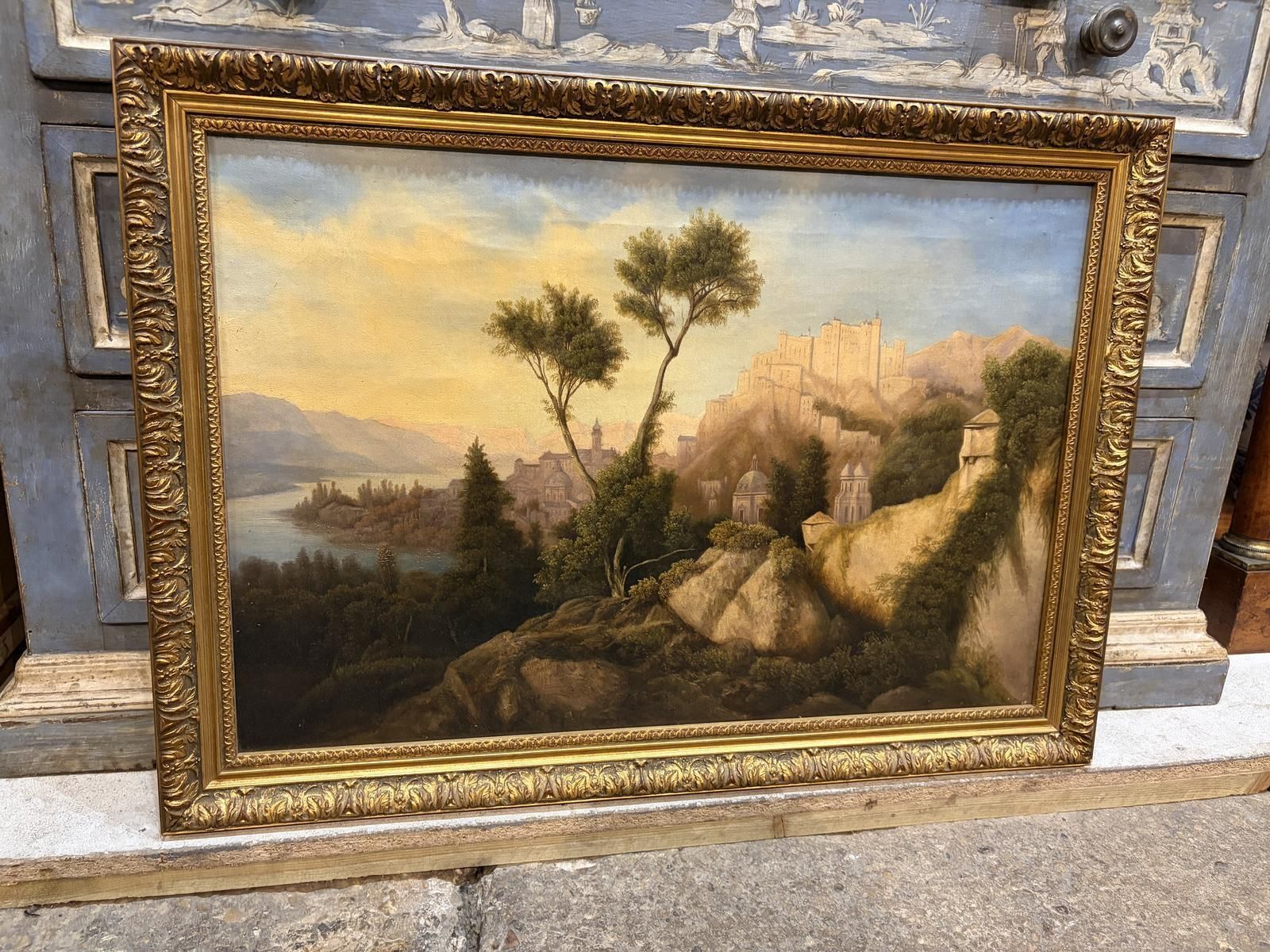 19th Century Italian Oil On Canvas Landscape photo buy