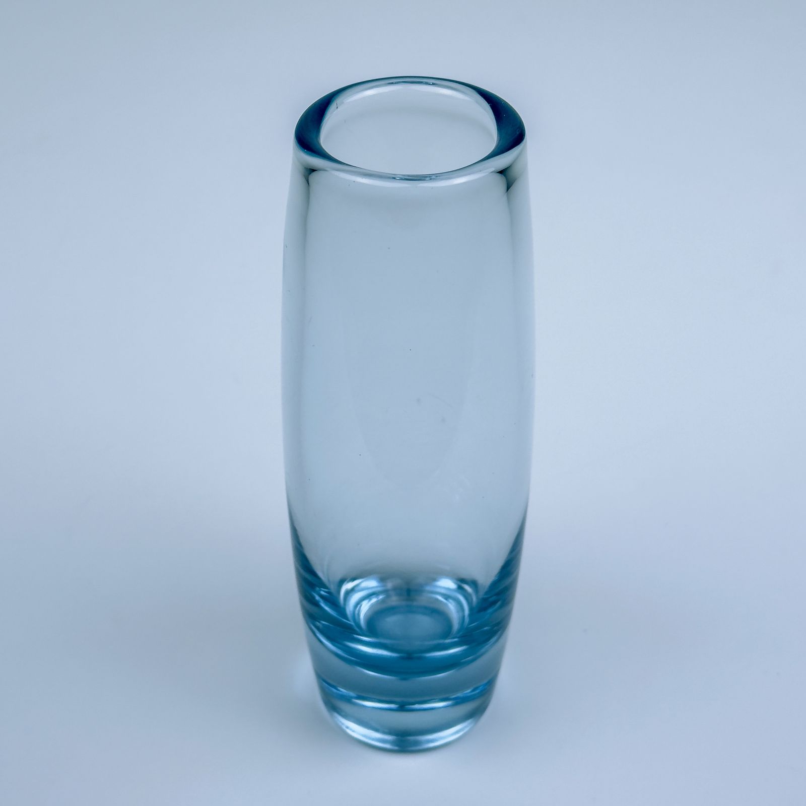 Original Blue Glass Vase By Per Lütken For Holmegaard, Denmark, 1960s photo Home Decor