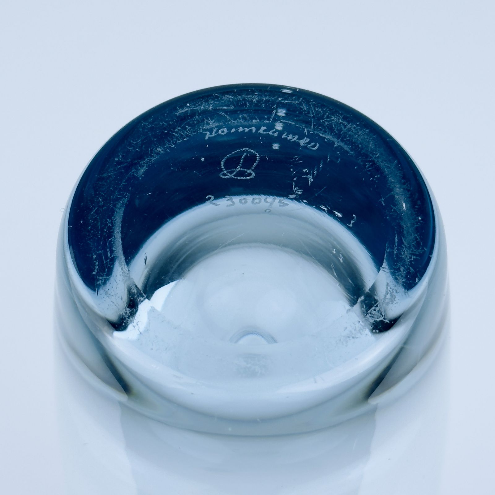 Original Blue Glass Vase By Per Lütken For Holmegaard, Denmark, 1960s photo buy