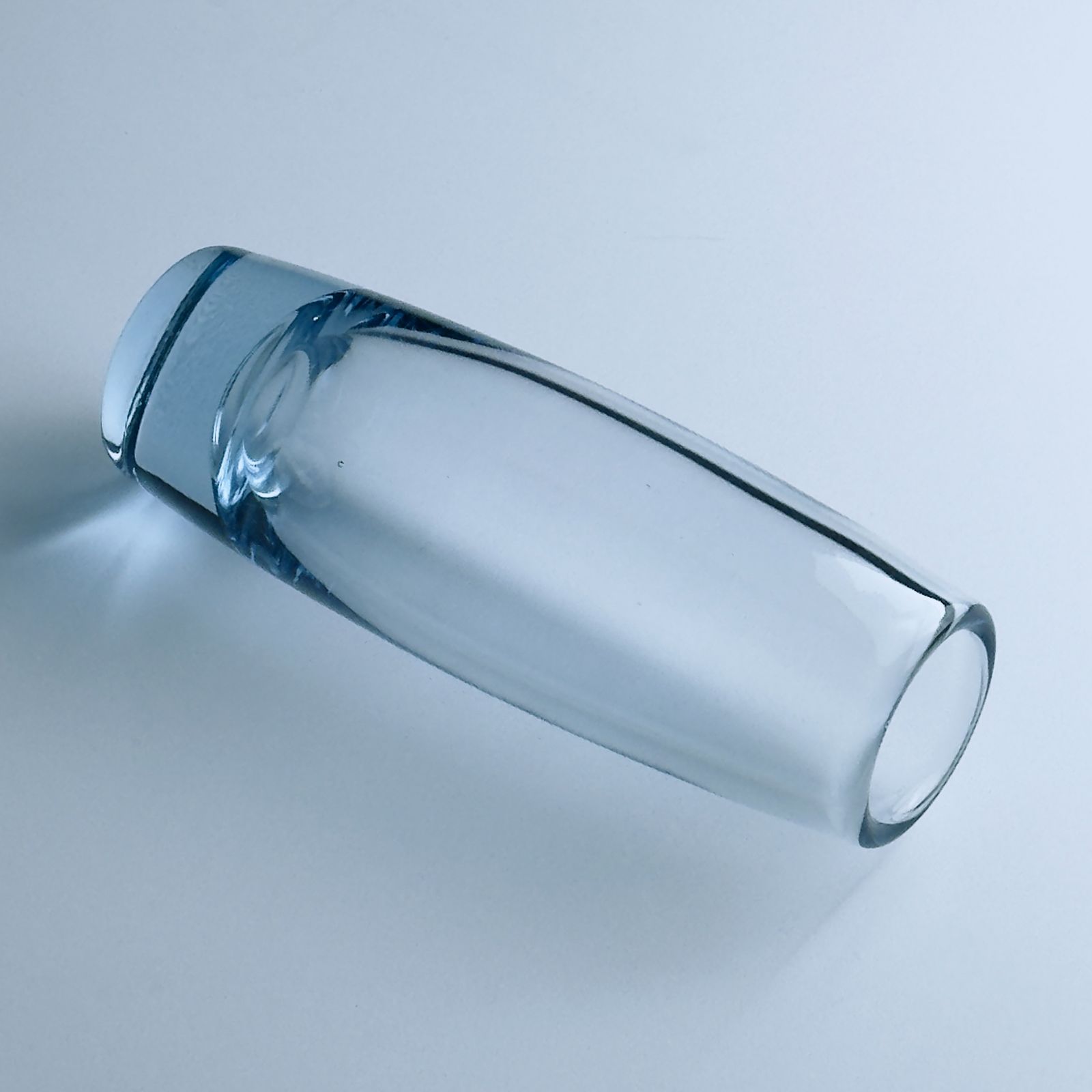 photo for sale Original Blue Glass Vase By Per Lütken For Holmegaard, Denmark, 1960s