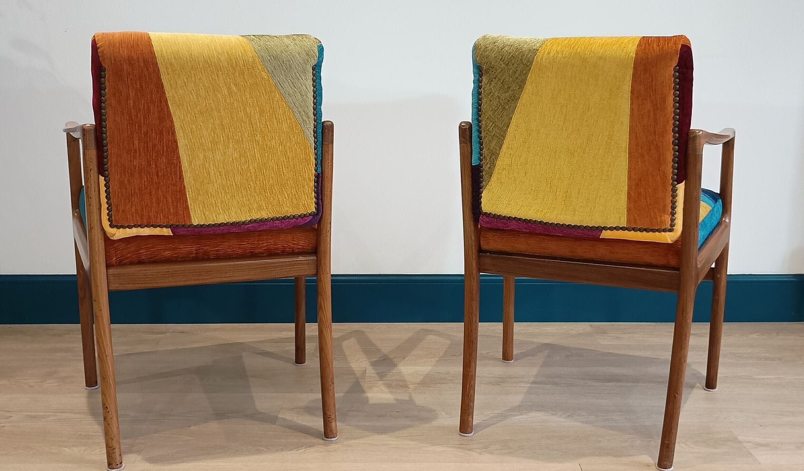 Bespoke Scandinavian Mid 50's Dinning/Office/ Bedroom Chairs  ( Pair) photo buy